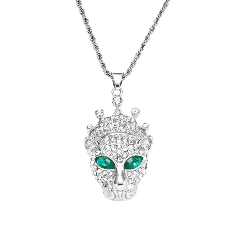 Diamond Crown Pendant Necklace-5