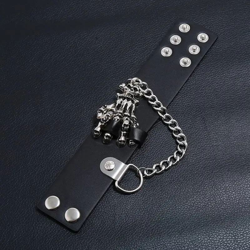 Punk Leather Bracelets Cubac-2