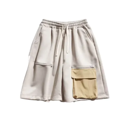 Functional Style Workwear Zipper Large Pocket Shorts