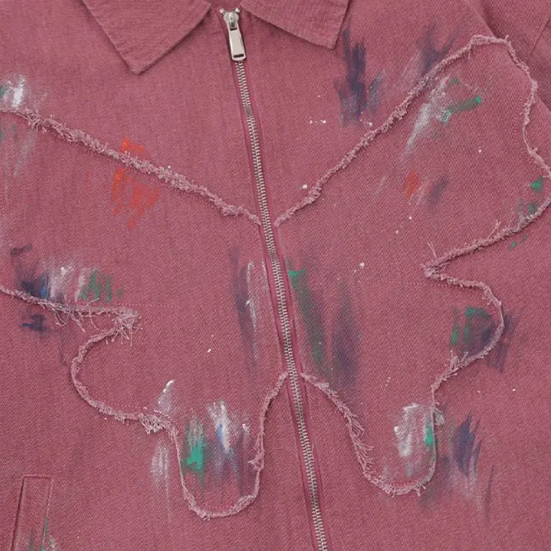 Butterfly Vintage Denim Jacket-2
