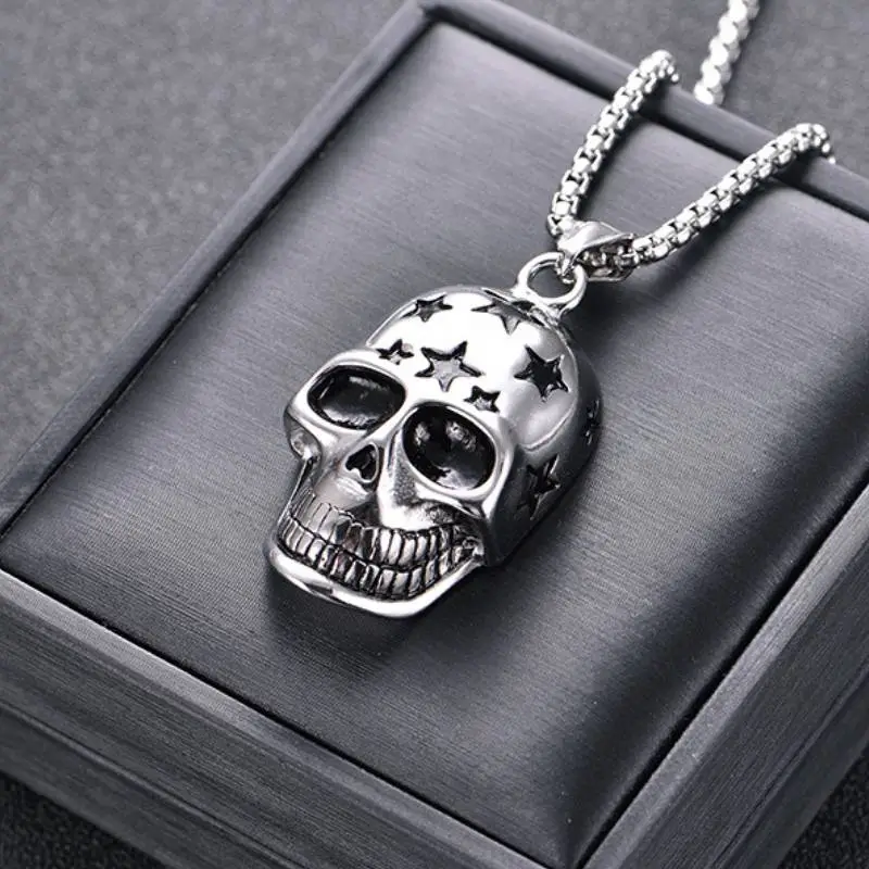 Stainless Steel Skull Necklace-3