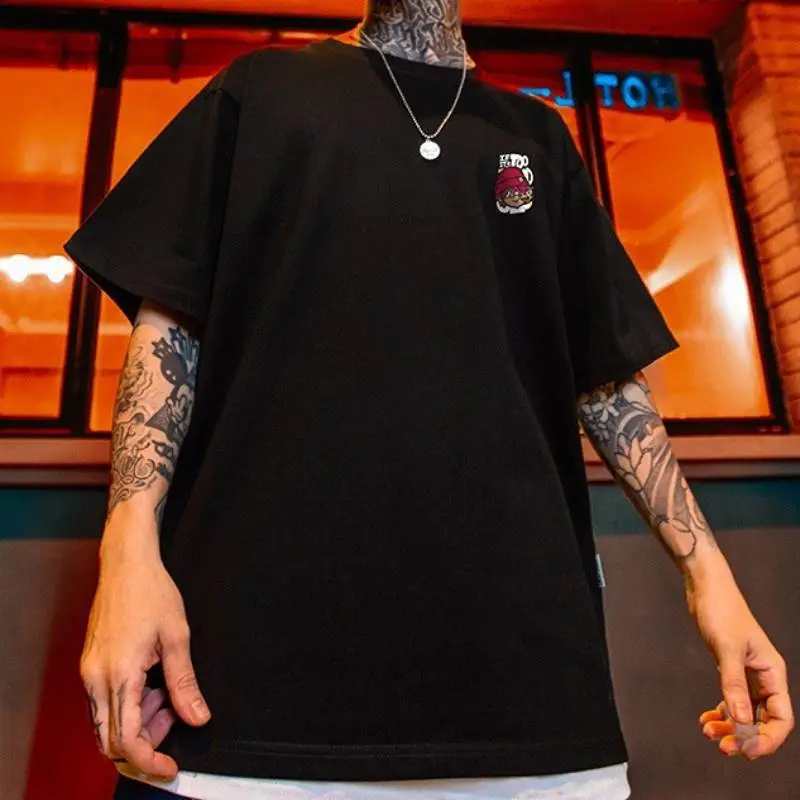 Crewneck Oversized Casual Hip hop Trendy T shirt-5