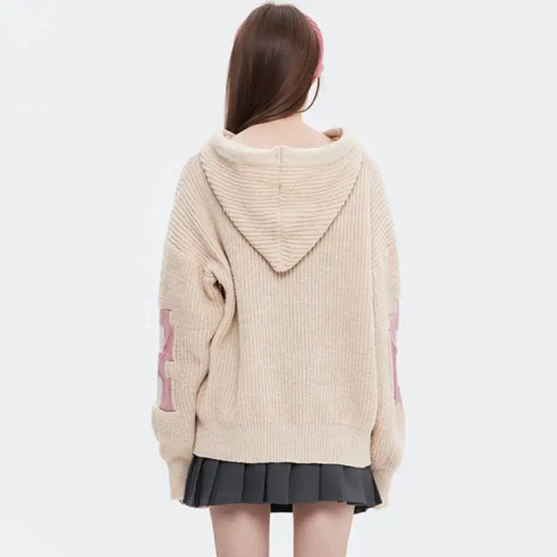 Retro High end Hooded Knitted Sweater-3