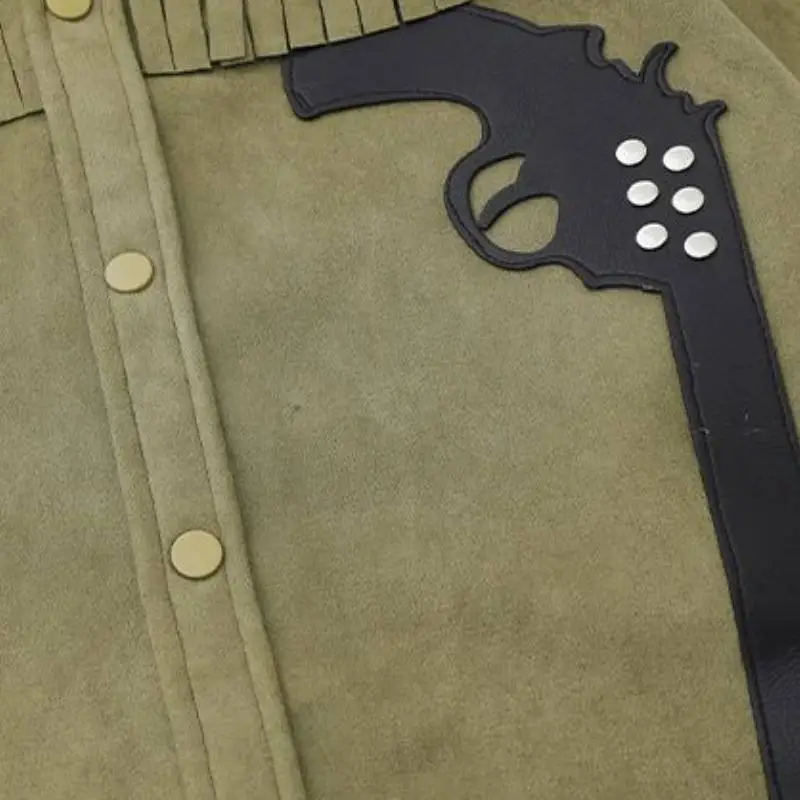 Hiphop Western Pistol Long Sleeve Shirt-5