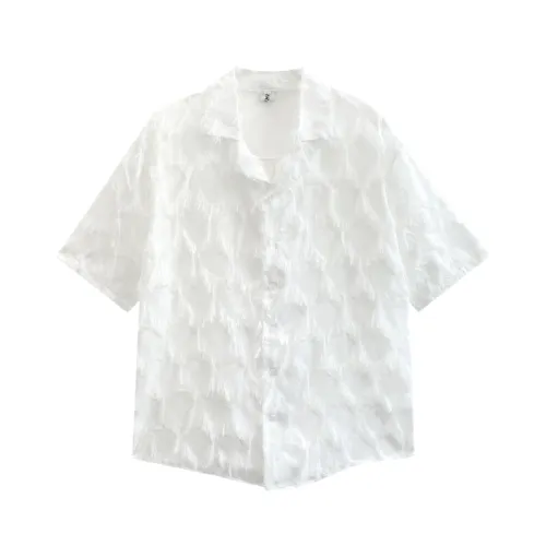 Niche Design Texture Short Sleeve Shirt