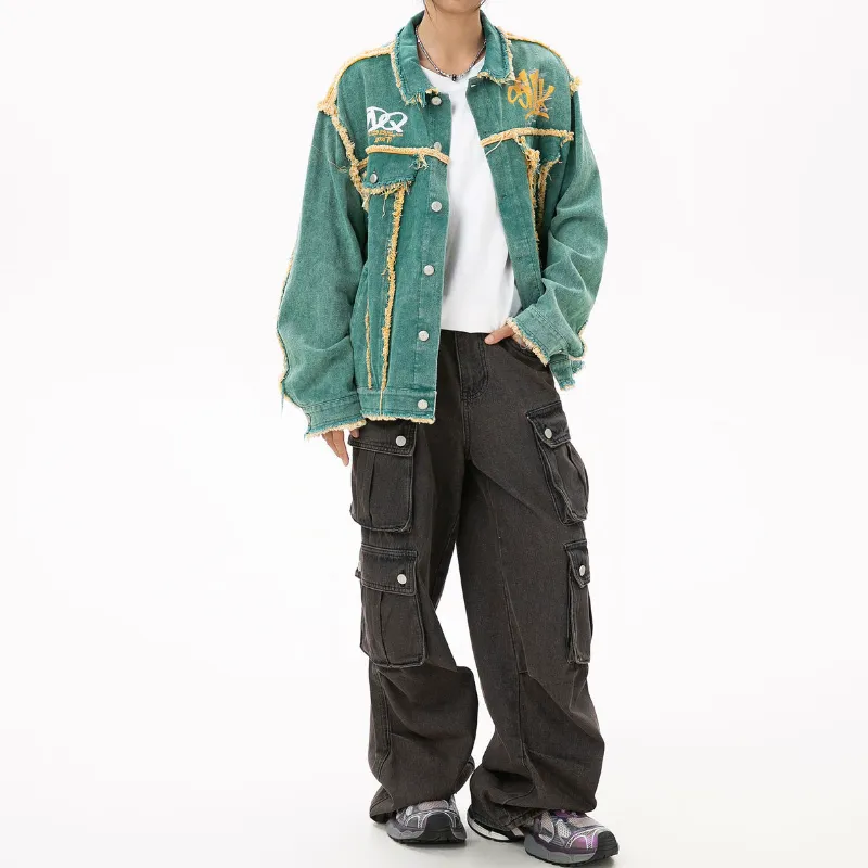 Retro Tie Dye Distress Jacket-4