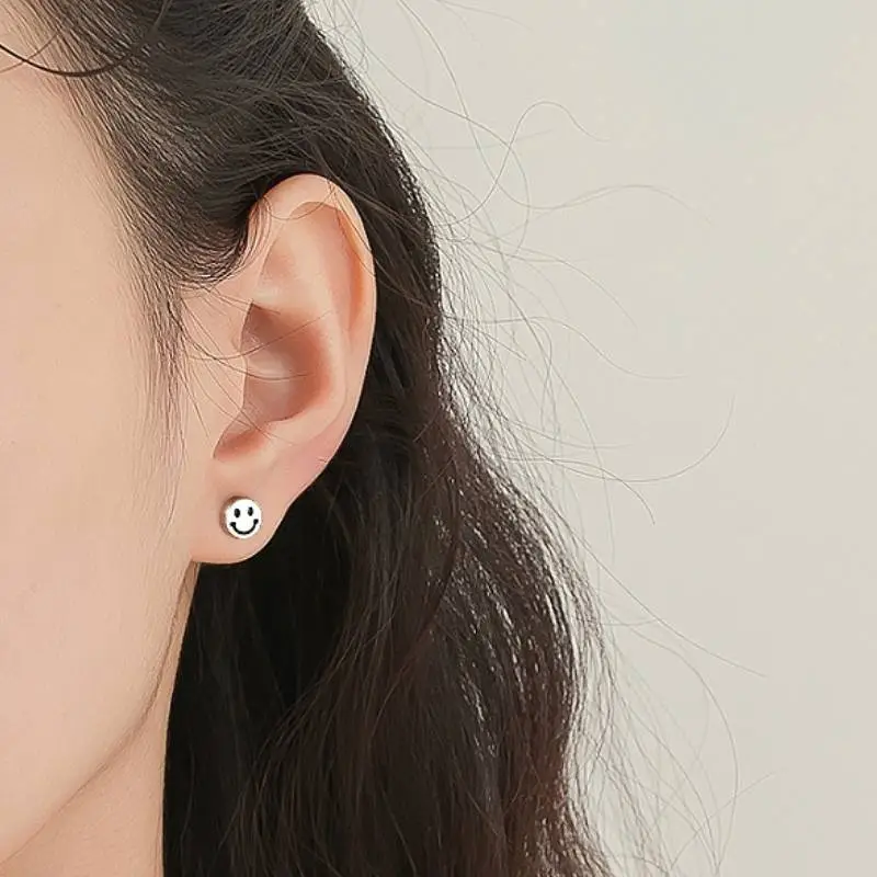 Mini Smiley Face Earrings-2