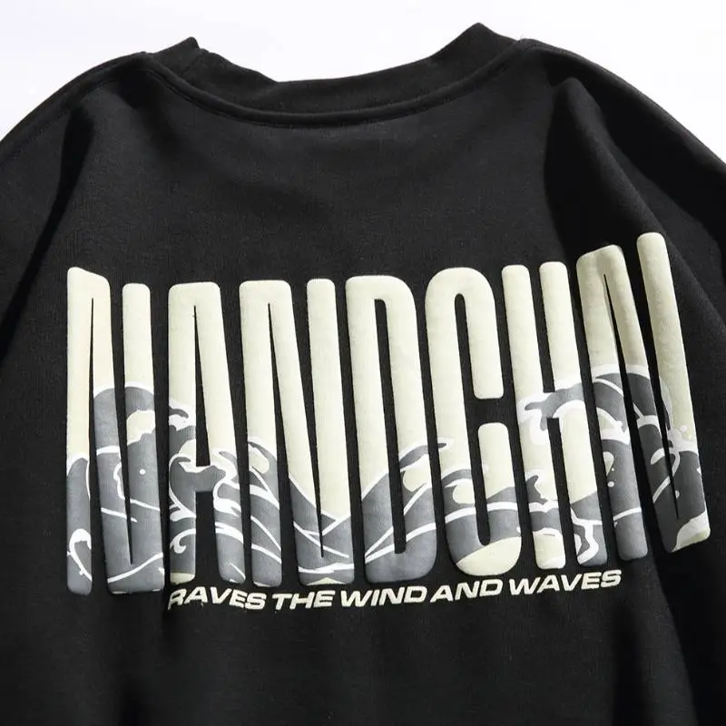 Hip Hop Letter Crewneck Casual Sweatshirt-2