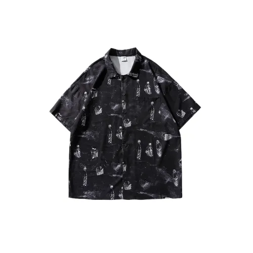 Hip Hop Full Print Short Sleeve Shirt