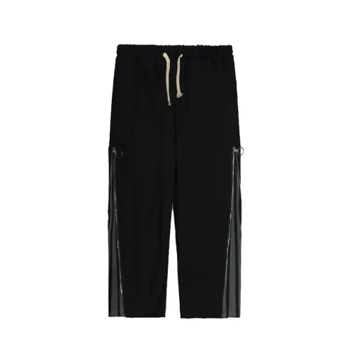 Street Retro Side Stripe Zipper Casual Pants