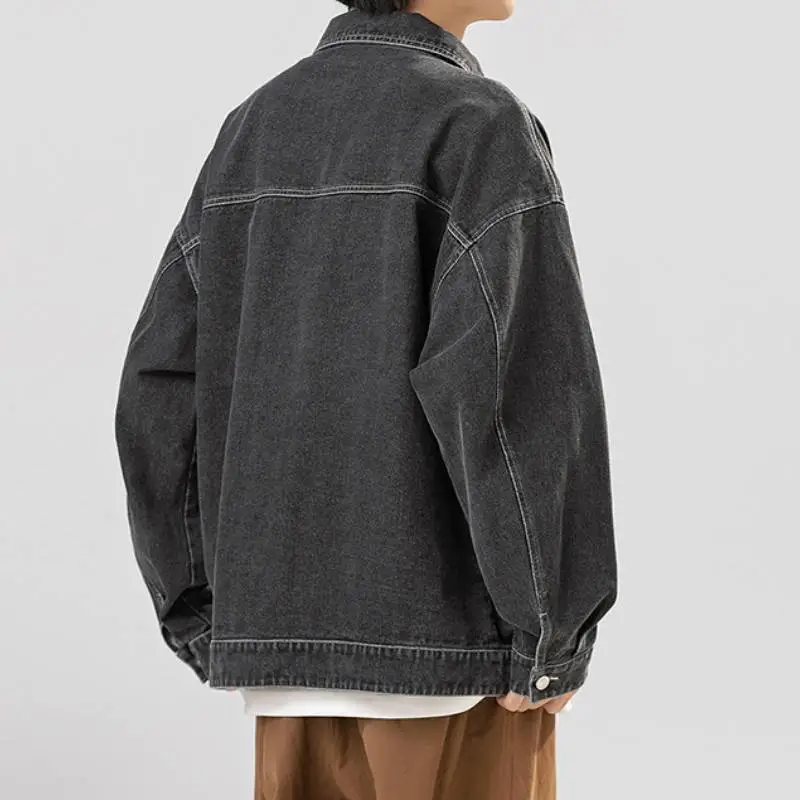 Street Vintage Washed Loose Denim Jacket-8