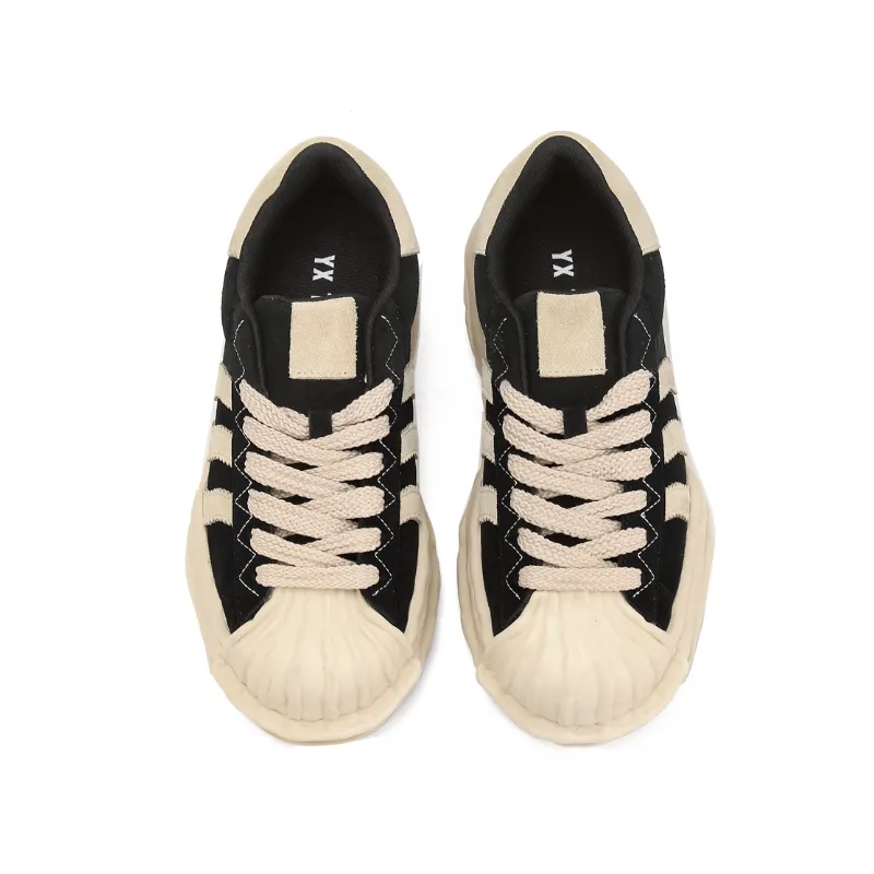 Retro Thick Bottom Low Top Shoes-8