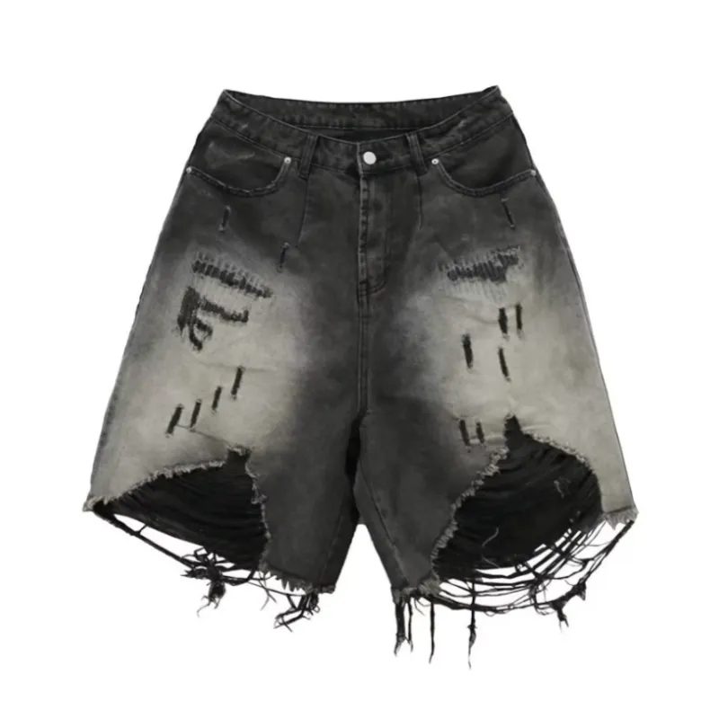 【DISCERNMENT】Dead Washing Bermuda Denim Jeans DISCERNMENT】Dead Washing Bermuda Denim Jeans (DISCERNMENT