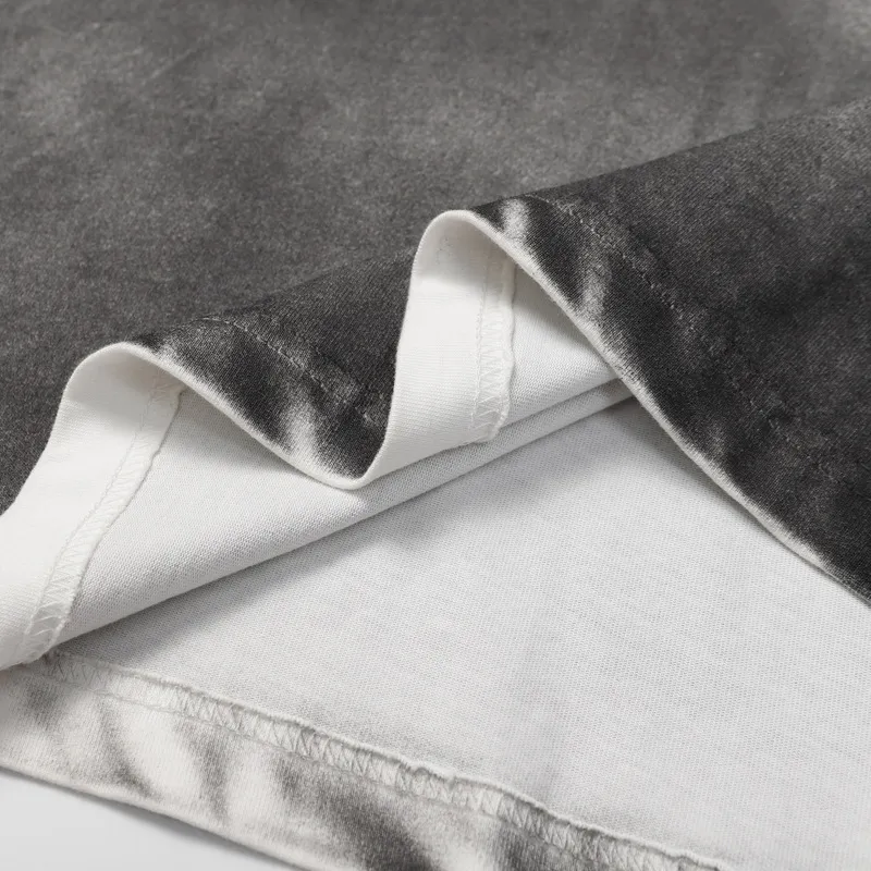 Retro Loose Cotton Blended Fabric T-Shirt-5