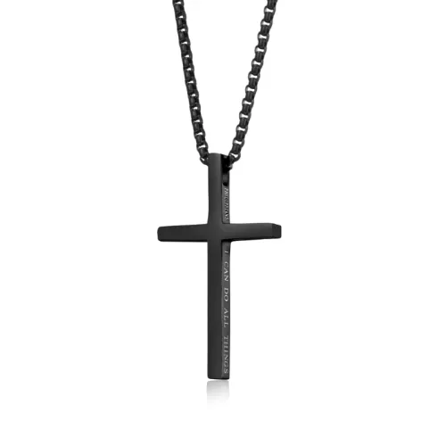 Titanium Steel Simple Cross Necklace