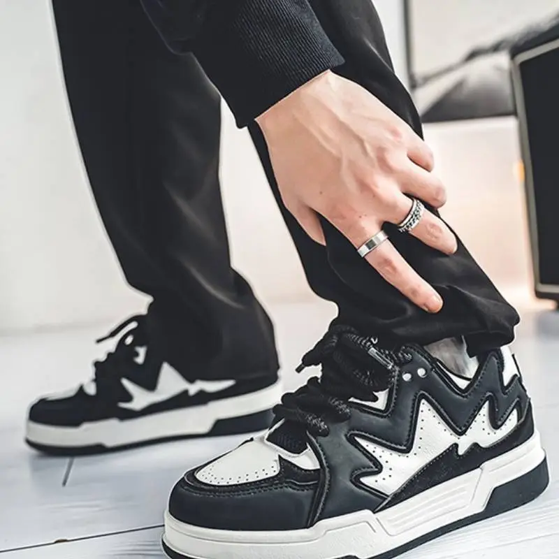 Black and White Casual Sports Shoes-7