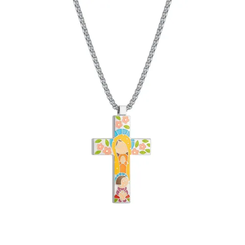 Retro Cross Hip-hop Titanium Steel Necklace