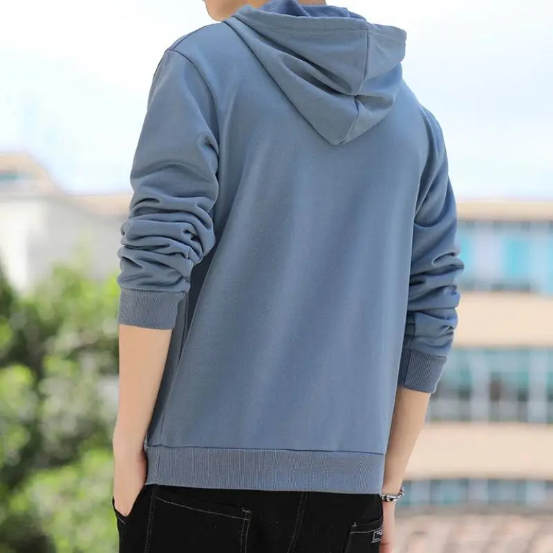 Casual Plain Loose Sweatshirt-3