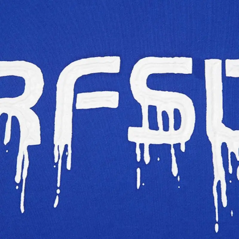 Three dimensional Pulp Letter Printing Crewneck Sweatshirt-7