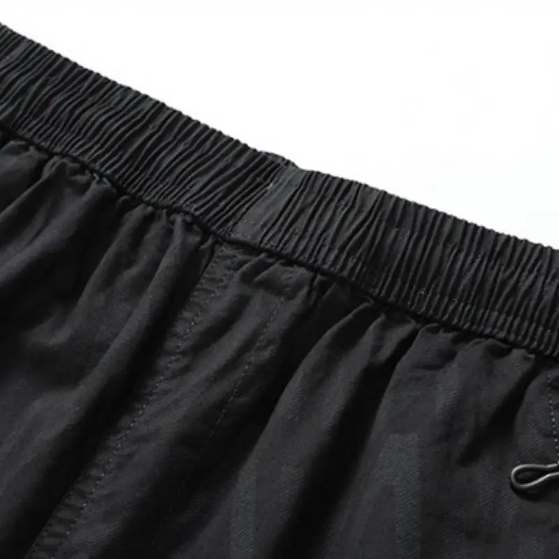 Loose Breathable Large Size Elastic Waist Pants-10