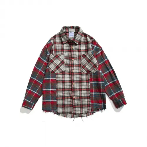 Long Sleeve Loose Plaid Shirt