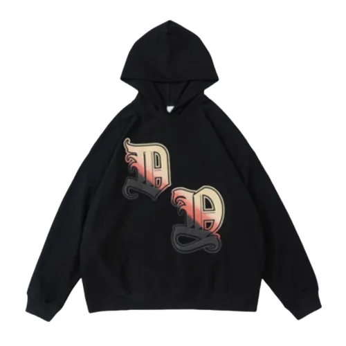 Gradient Print Vintage High Street Ins Hoodie