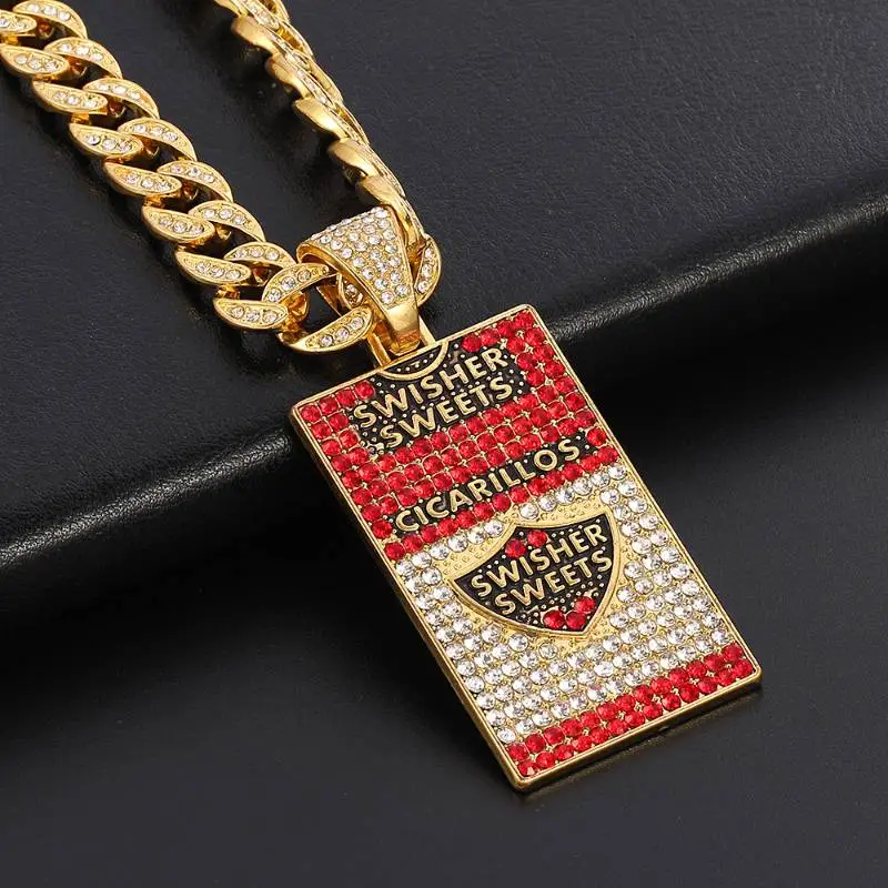 Punk Diamond Pendant Hip Hop Necklace-3