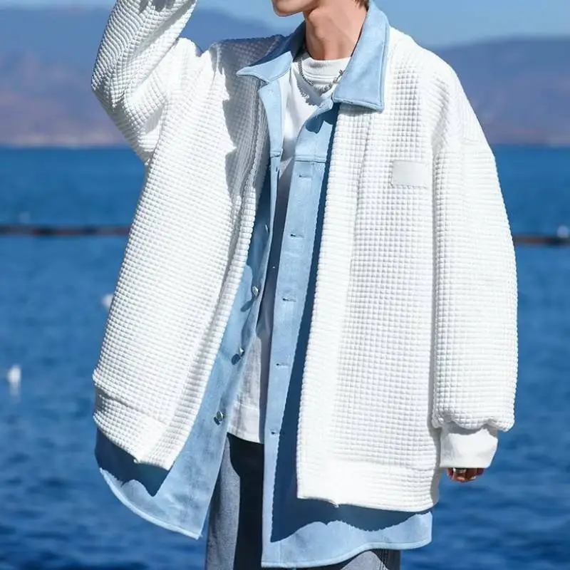 Large Size Splicing Jacket-1