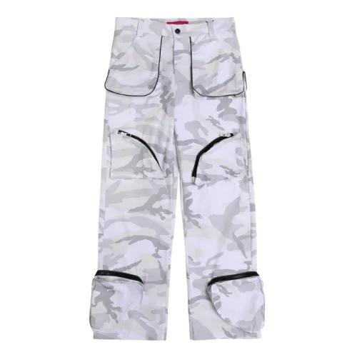 Cotton Multi-pocket Straight Loose Camouflage Pants