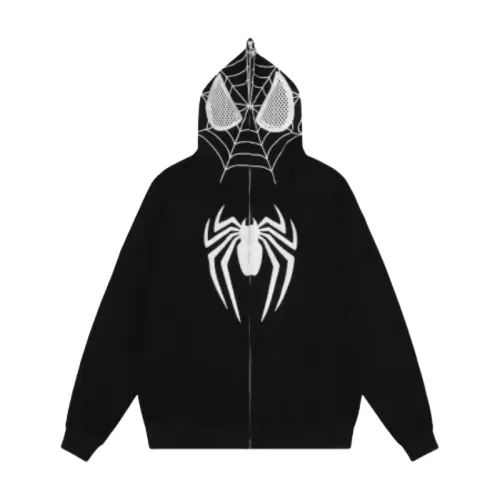 Spider Web Embroidery Eye Viewable Hoodie