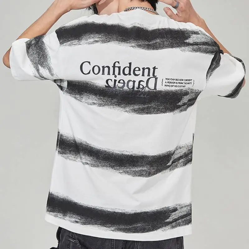 Gradient Trendy Half Sleeved T Shirt-9
