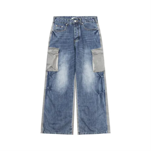 High Street Ins Pocket Washed Old Contrast Stitching Tooling Jeans