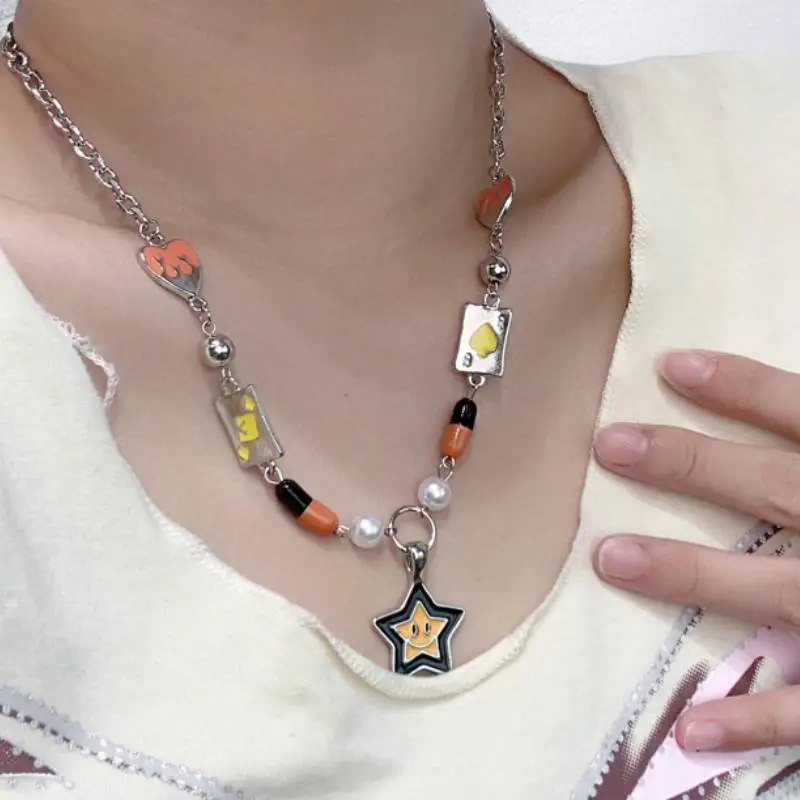 Versatile Hip Hop Smiley Necklace-1