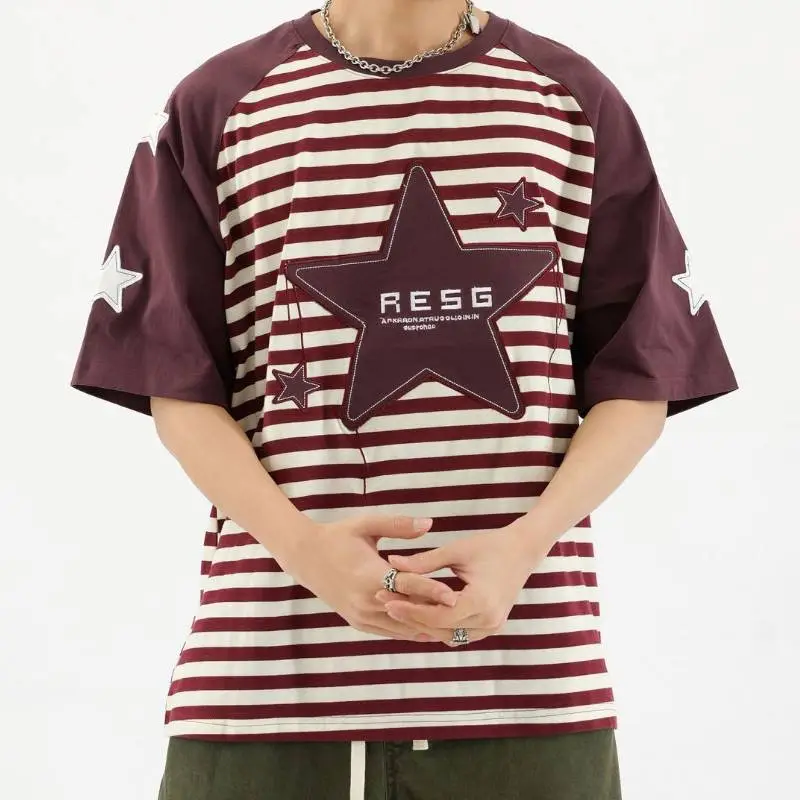 Embroidered Striped T Shirt-6