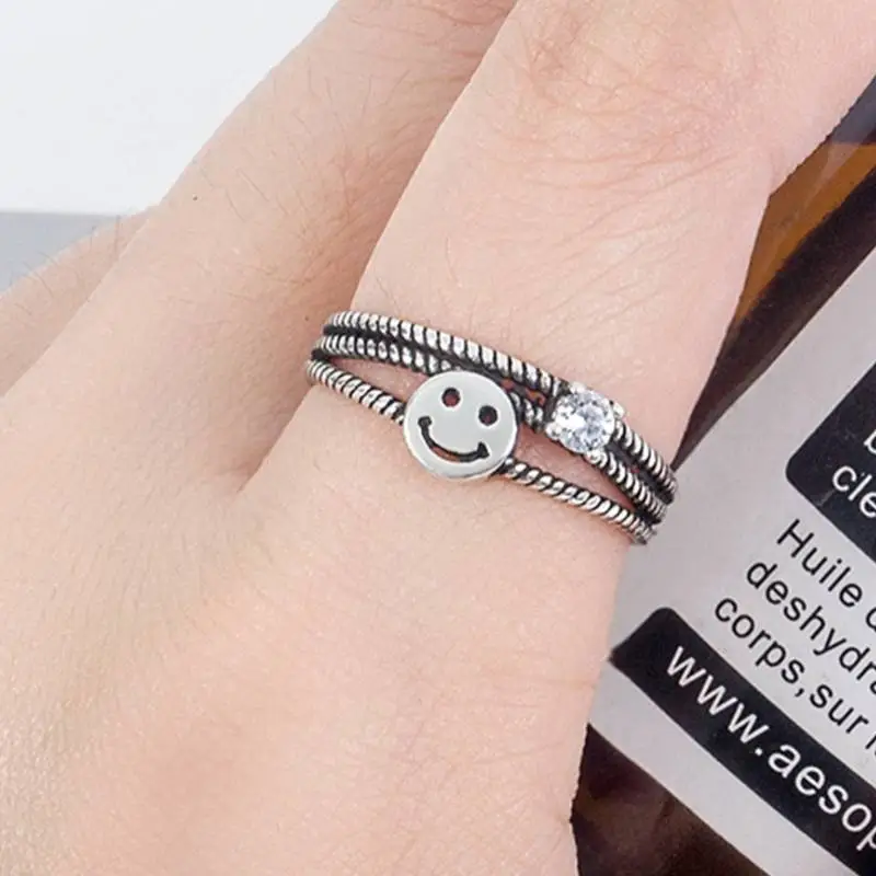 Retro Smiley Face Ring-2