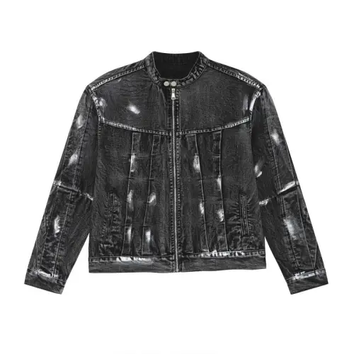 Ink Splashing Denim Jacket