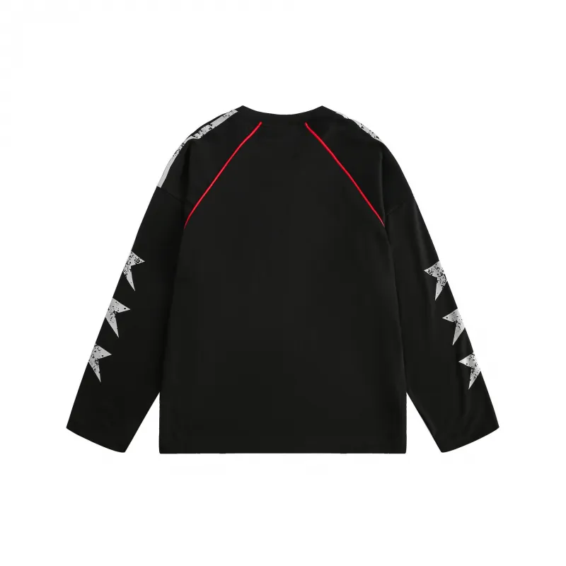 Star Letter Printed Loose Sweatshirt-5