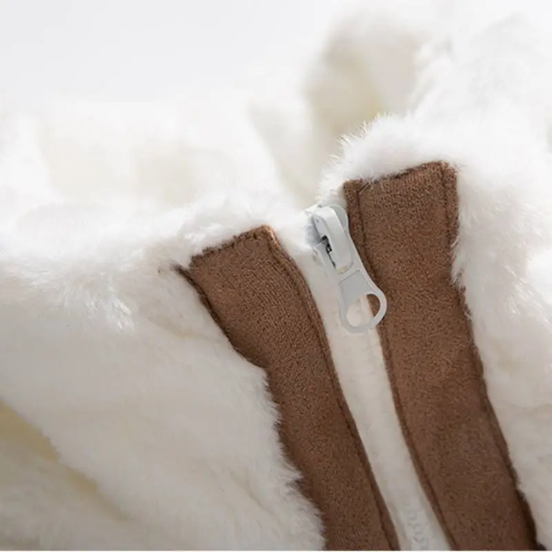 Letter Print Stand Collar Warm Cotton Coat-6