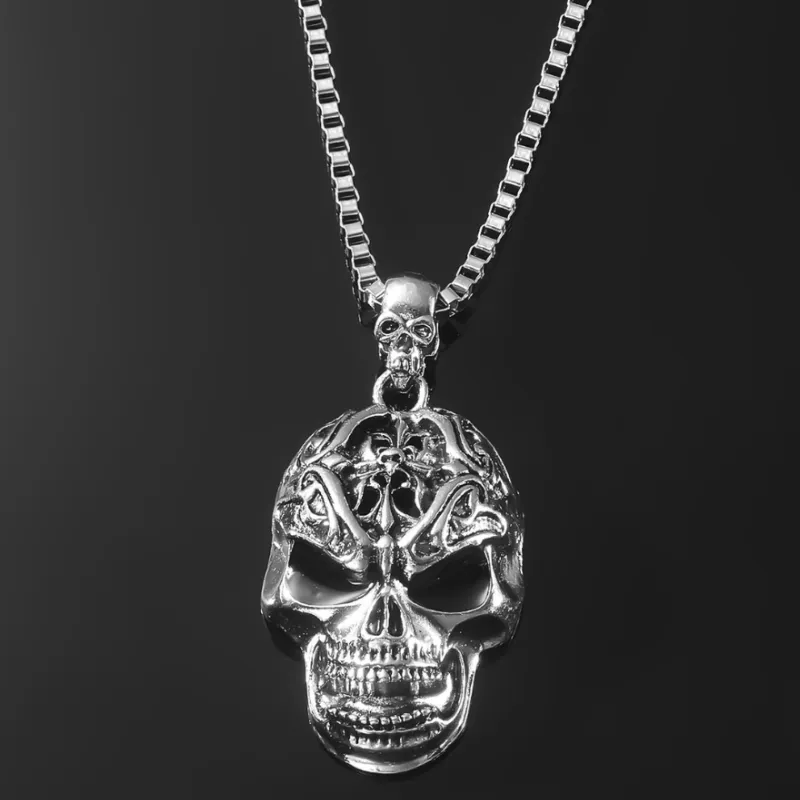 Skull Pendant Necklace-2