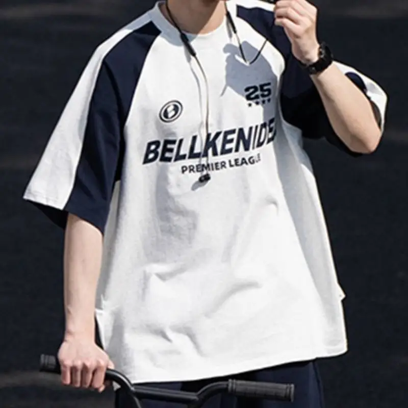 Loose Retro Sports Raglan T Shirt-2