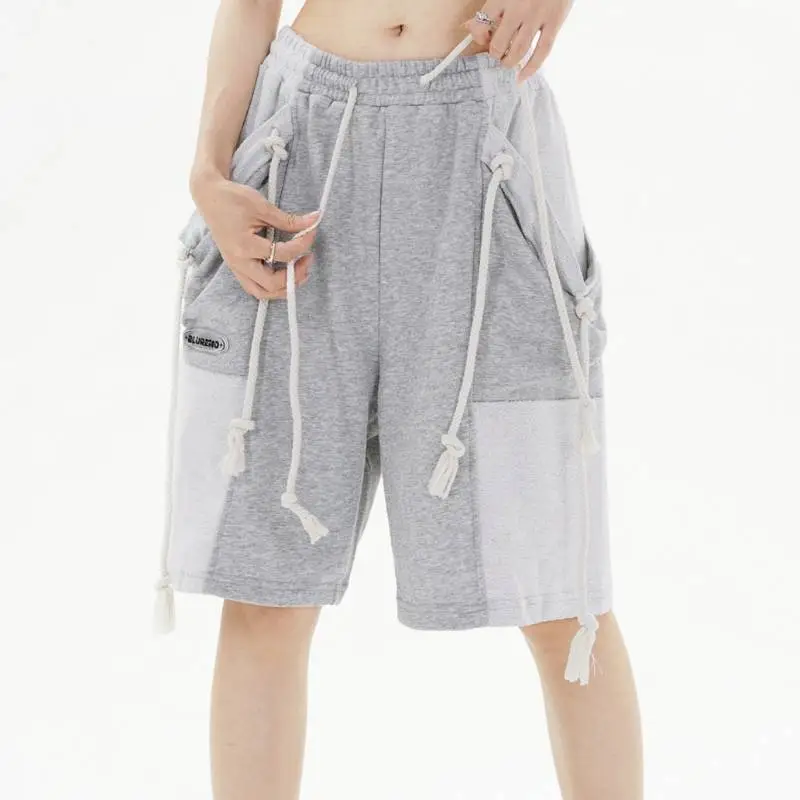 Loose Casual Adjustable Shorts-9