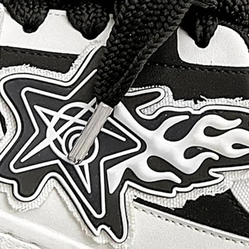 Retro Height Enhancing Splicing Sneakers-4