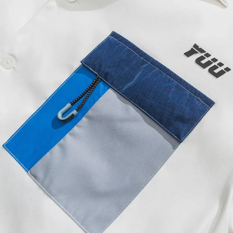 Contrast Color Stitching Half Sleeved Shirt-3