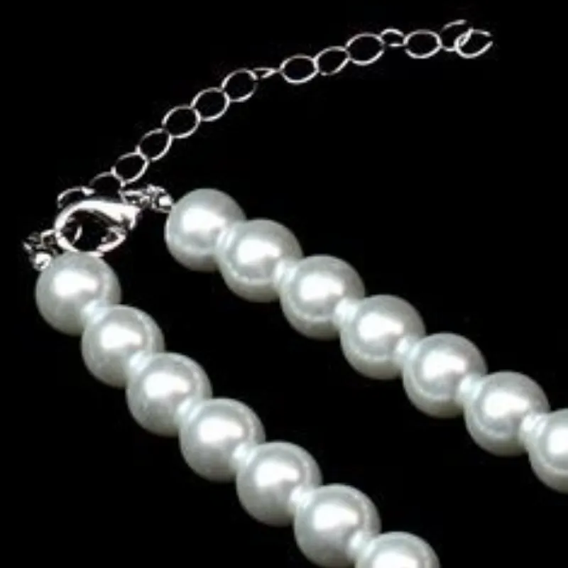 Splicing Pearl Smiley Face Necklace-2
