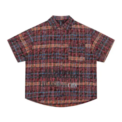 Trendy Personalized Printed Plaid Shirt