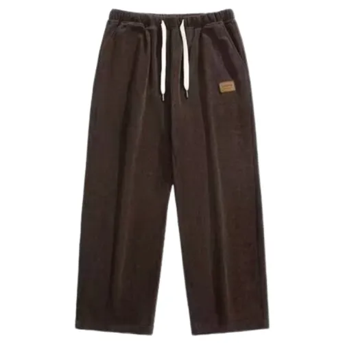 Straight Draped Loose Corduroy Drawstring Sports Pants