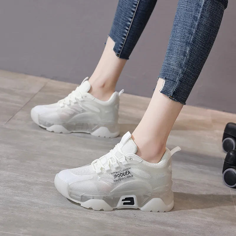 Breathable Sneakers Thick Bottom Inner Height Increasing-1