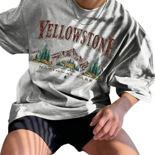 Retro Yellowstone Printed T-Shirt