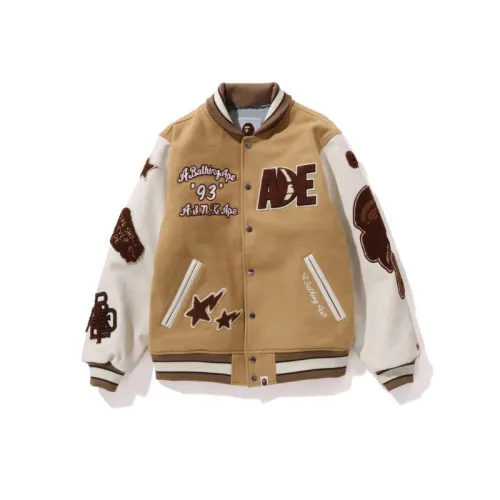 Tide Alphabet Embroidered Logo Baseball Jacket