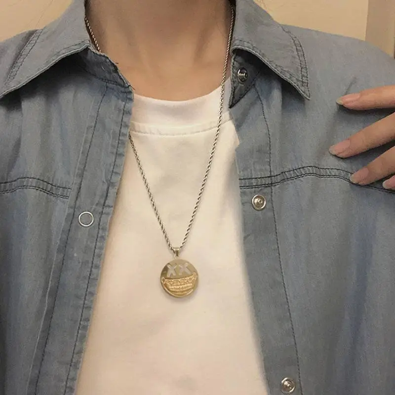 Skull Smiley Face Necklace-1